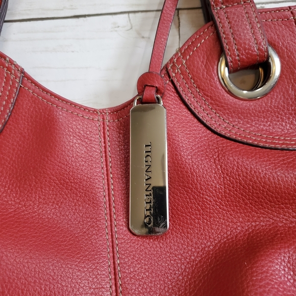 Vintage Tignanello red leather shoulder bag‎ - Picture 2 of 7